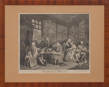 WILLIAM HOGARTH, 5 st, etsningar, 1745.