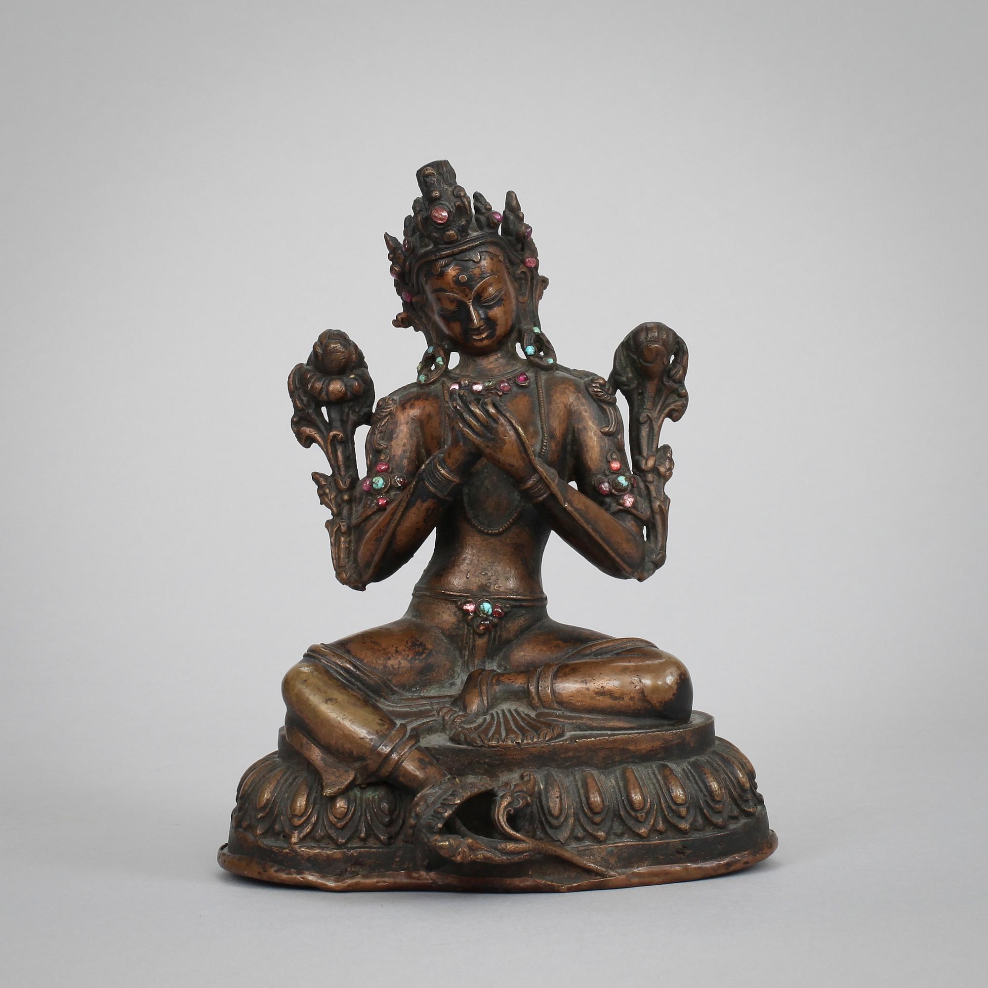 BODHISATTVA, brons. Nepal, 1800-tal.