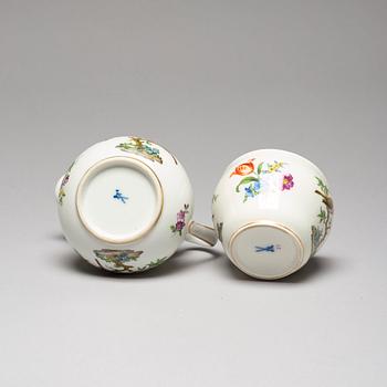 TETE A TETE, sex delar, porslin. Meissen, 1800-tal.