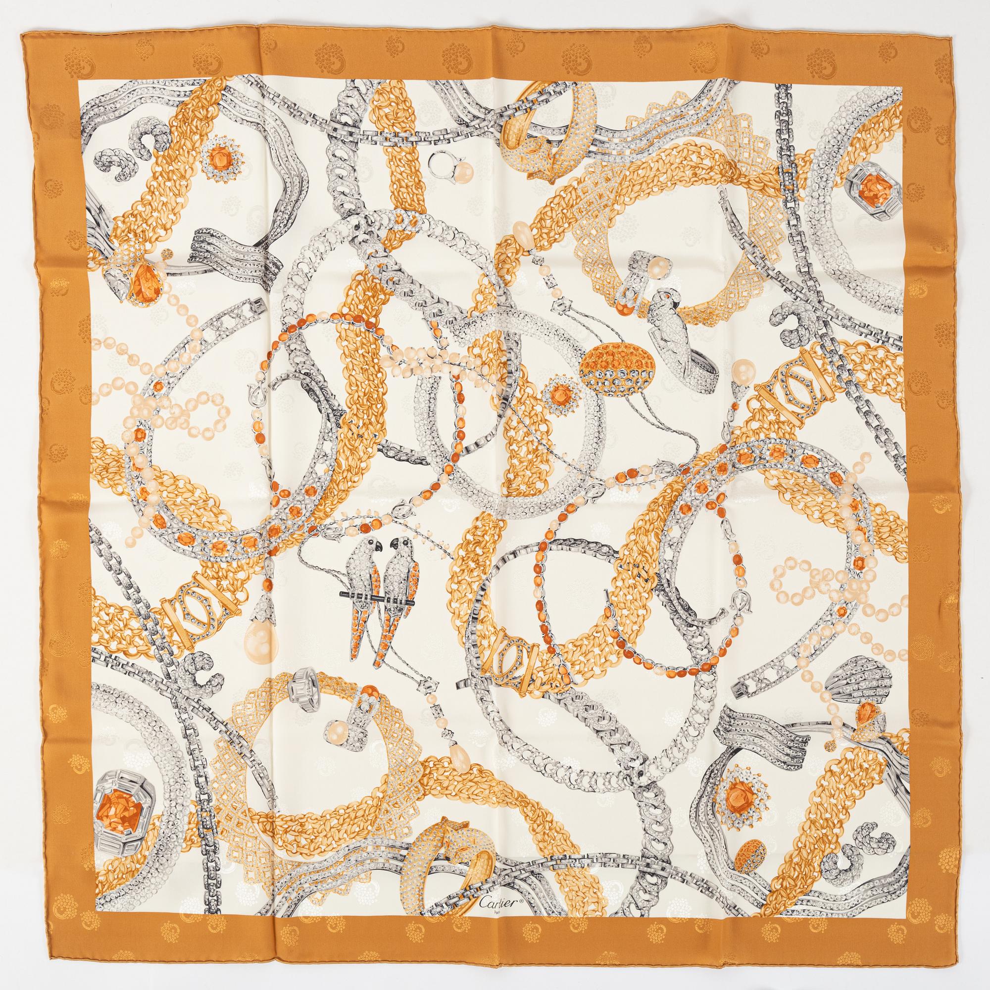 Cartier, scarf.