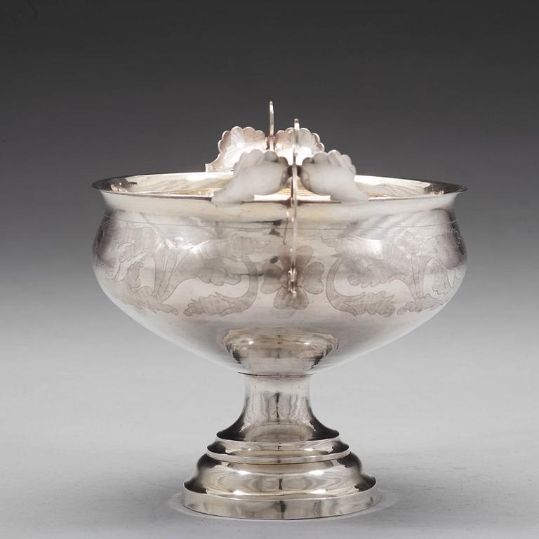 A Swedish 18th century silver brandy-bowl, mark of Anna Catharina Berg, Hudiksvall 1834.