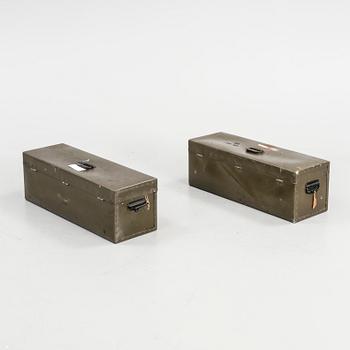 LÅDOR/UNIKABOXAR, 2 st, för svenska armén, tidigt 1900-tal.
