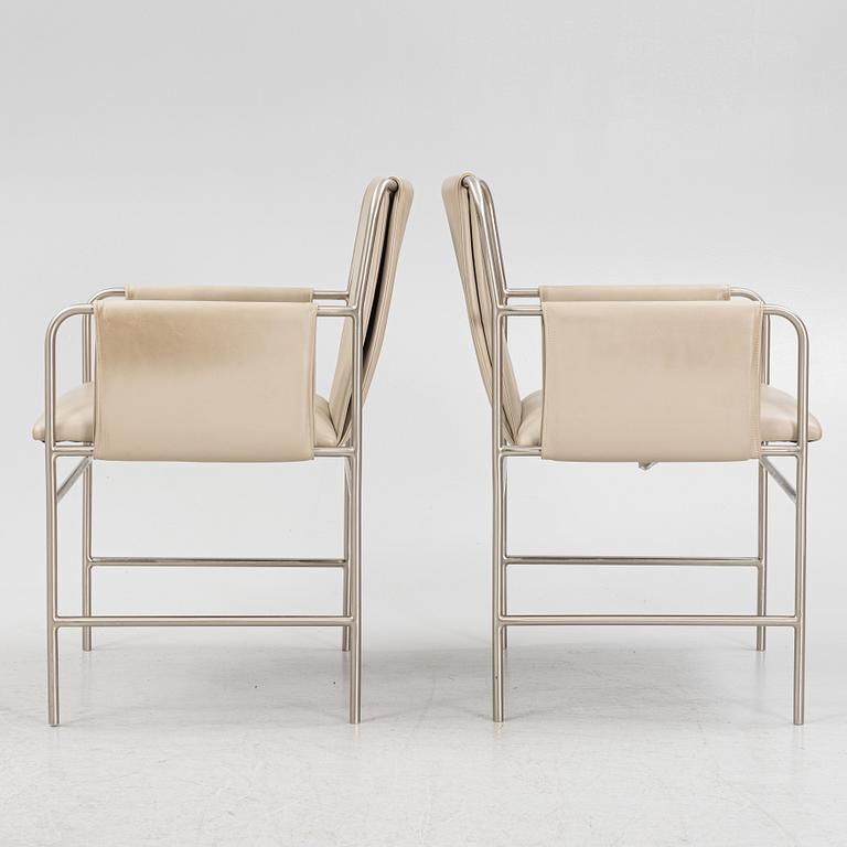 Ward Bennett, karmstolar, 6 st, "Envelope Chair", Geiger, 2000-tal.
