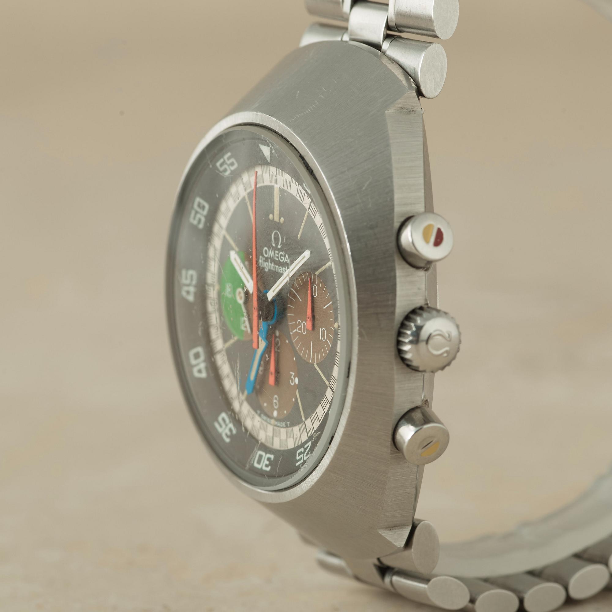 OMEGA, Flightmaster (T SWISS MADE T), chronograph, wristwatch, 43 x 53 mm,