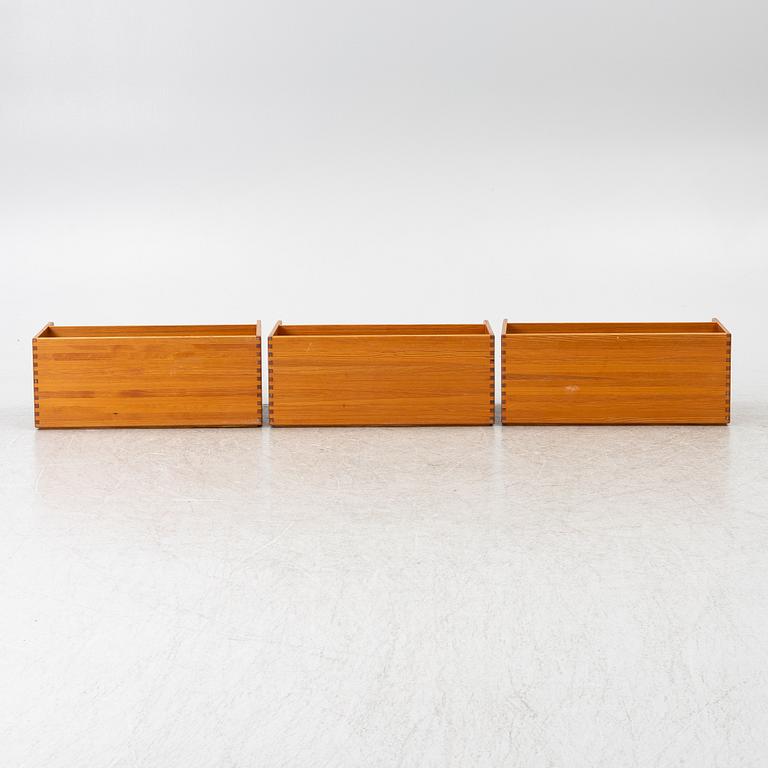 Børge Mogensen, Wall-mounted shelves, 3 pieces, probably Karl Andersson & Söner, second half of the 20th century.