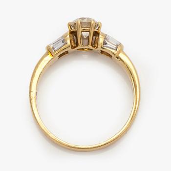 Ring, briljantslipad diamant ca 1,05 ct, 18K guld.