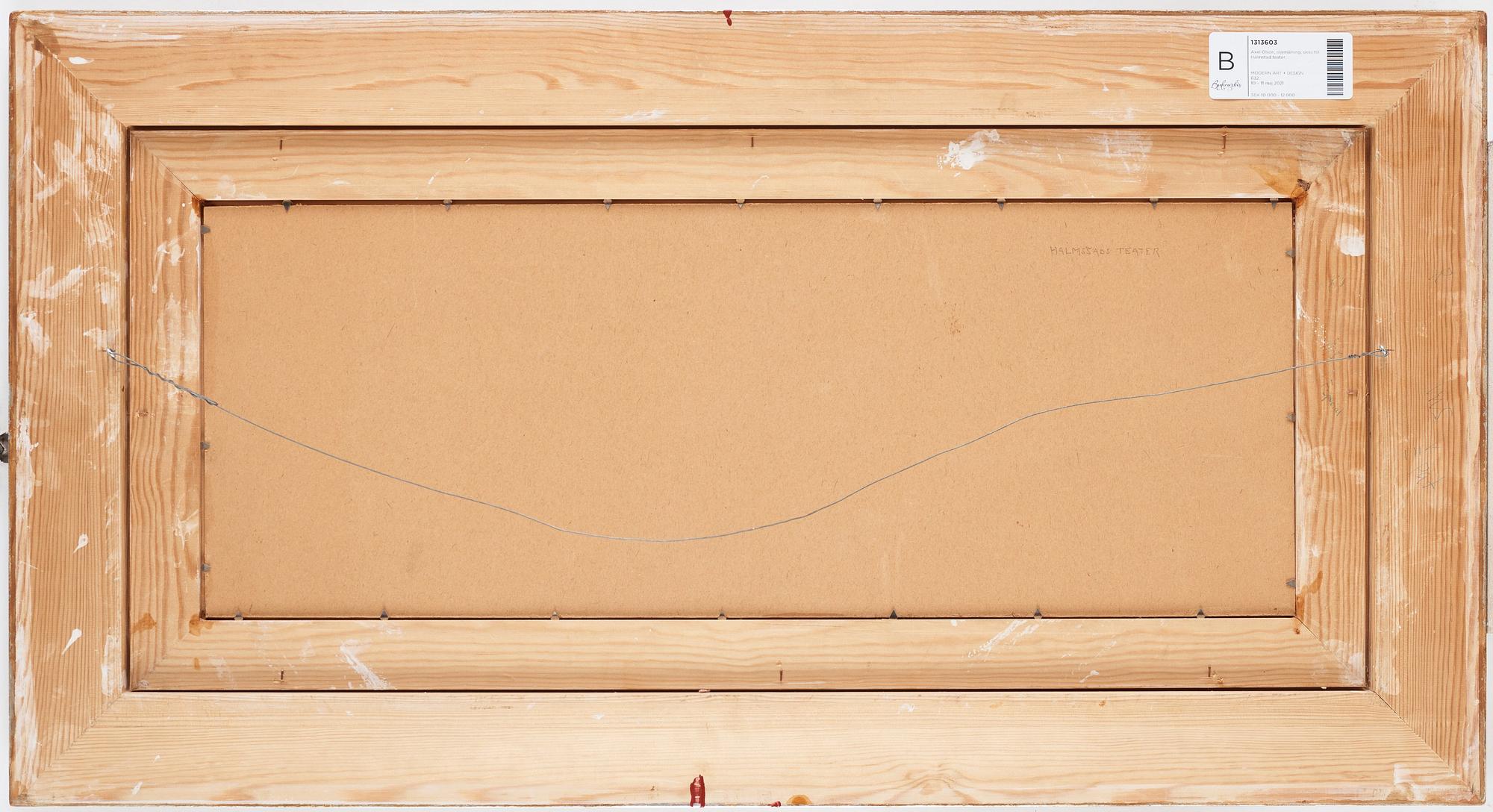 Axel Olson, Sketch for the theater in Halmstad.