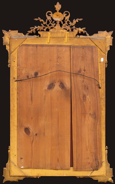 A gilded later 19th century mirror.