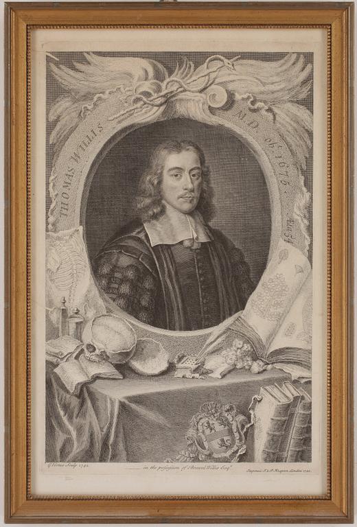 GRAVYRER, 4 st, bland annat George Vertue, 1700-tal.
