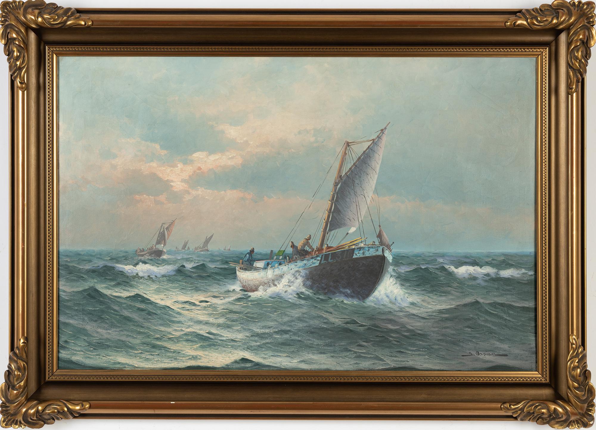 Johan Ossian-Andersson, olja på duk, signerad.