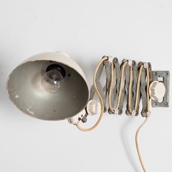 Swing-arm lamp, Germany, mid-20th century.