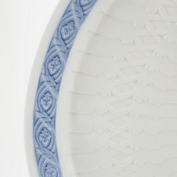 A 'Blue Vifte' porcelain dish, Royal Copenhagen, Denmark.