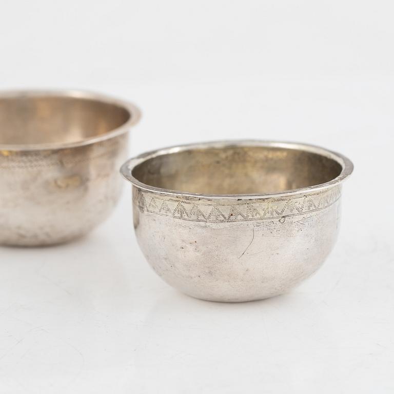 Four Swedish Silver Tumblers, circa 1800.