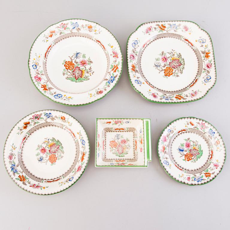 A 132-piece set of 'Chinese Rose' tableware, Copeland Spode, England 1930s.