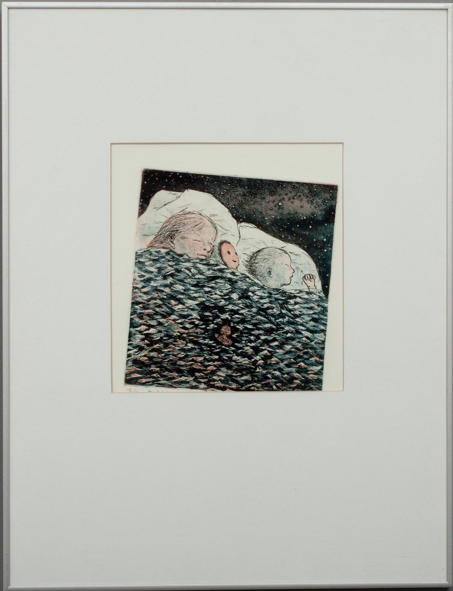 INARI KROHN (FINLAND), etsning, numr. 12/30 Tpl'a, sign. och dat. 1987.