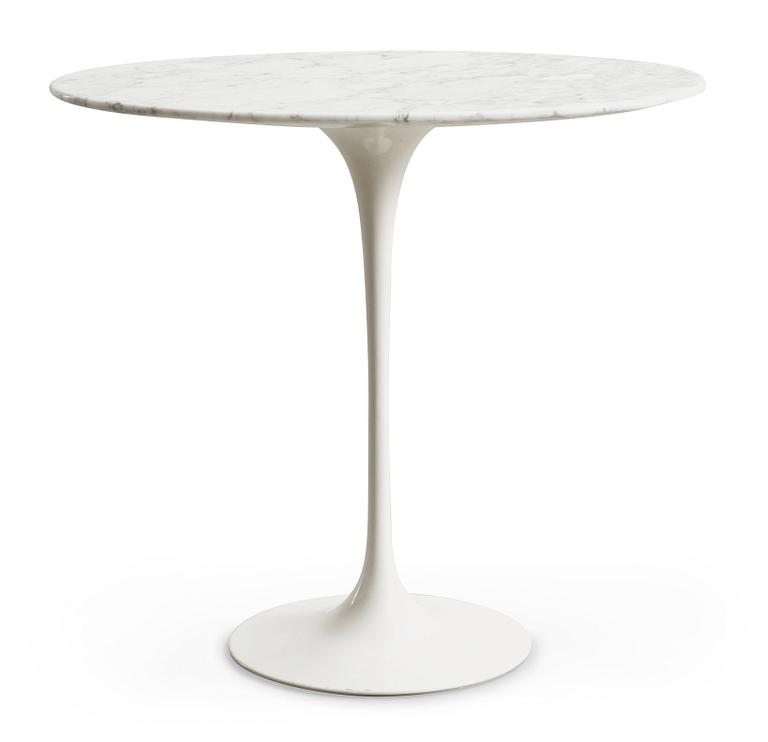 An Eero Saarinen marble top 'Tulip' table, Knoll International, USA.