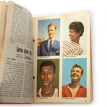 Idol cards, “Sportens stjärnor”, including Cassius Clay, Nacka Skoglund and Ingemar Johansson, Hemmets Journal, 1960s.