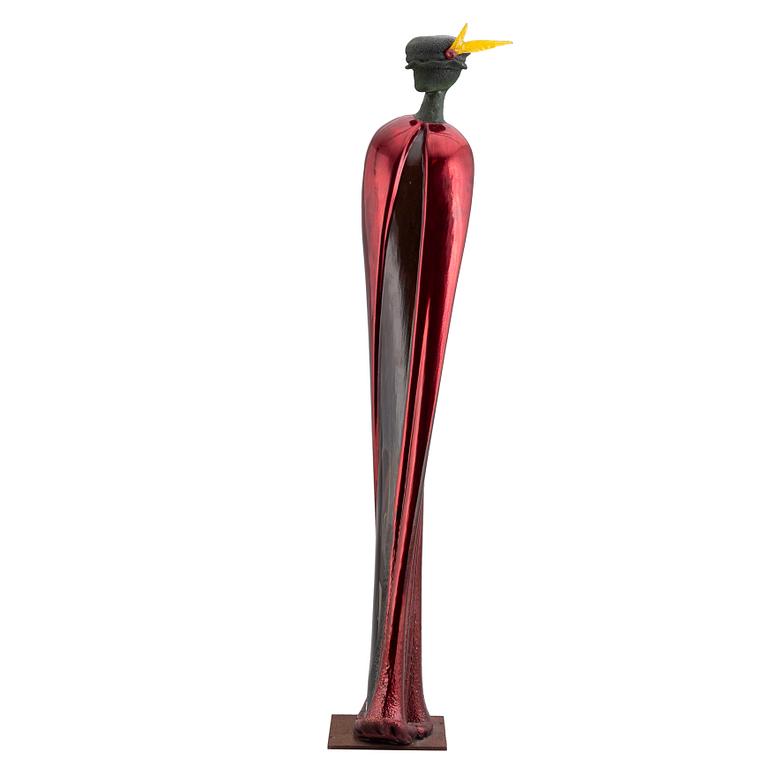 Kjell Engman, a unique glass sculpture 'Nobelman', Kosta Boda, Sweden.