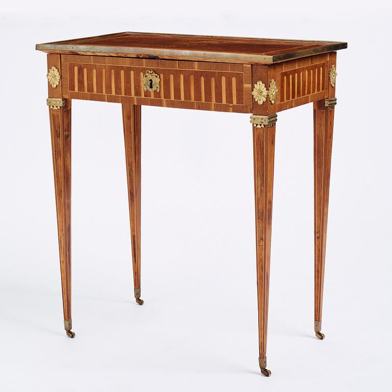 A Gustavian marquetry table by A. Lundelius (master in Stockholm 1778-1823).