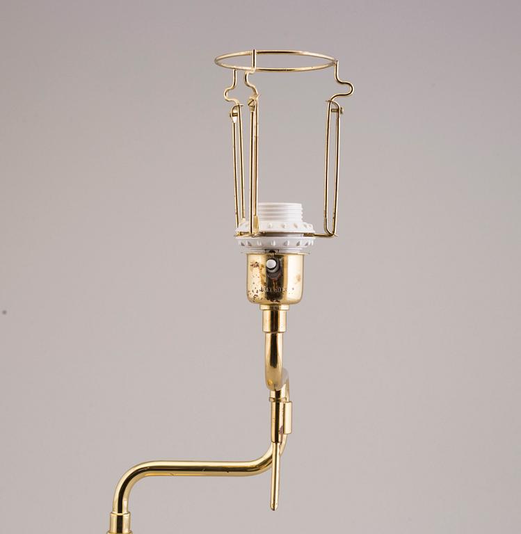 A second half of the 20th century brass table light.