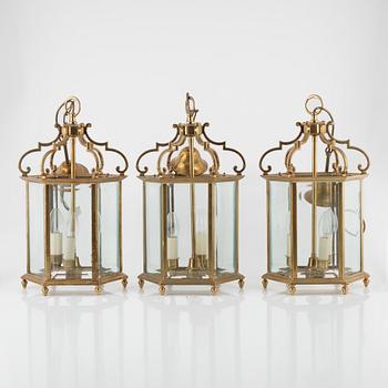 A set of three ceiling lights, second half of the 20th Century.