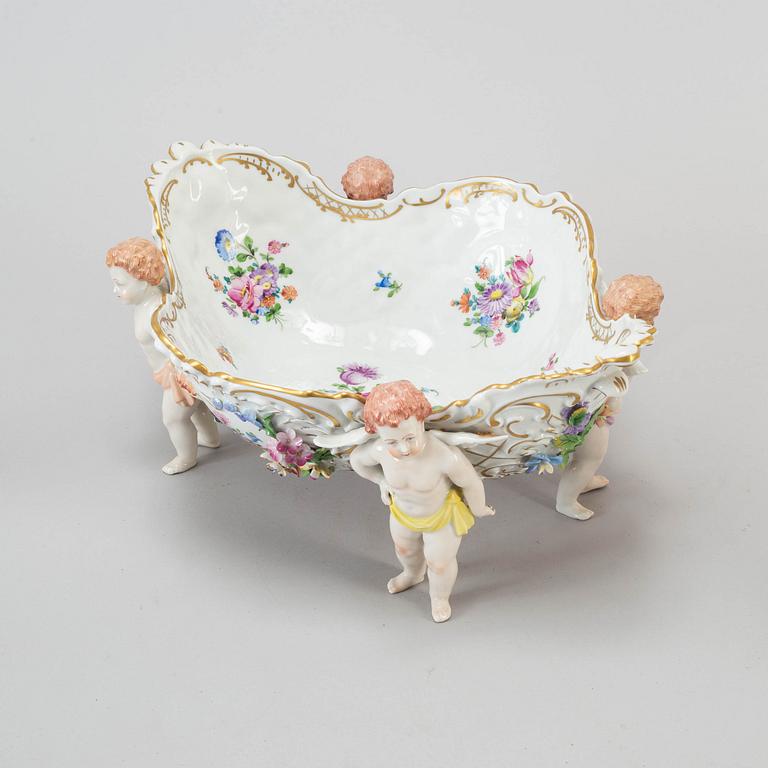 An six piece assembled porcelain garniture, Dresden, mid 20th century.