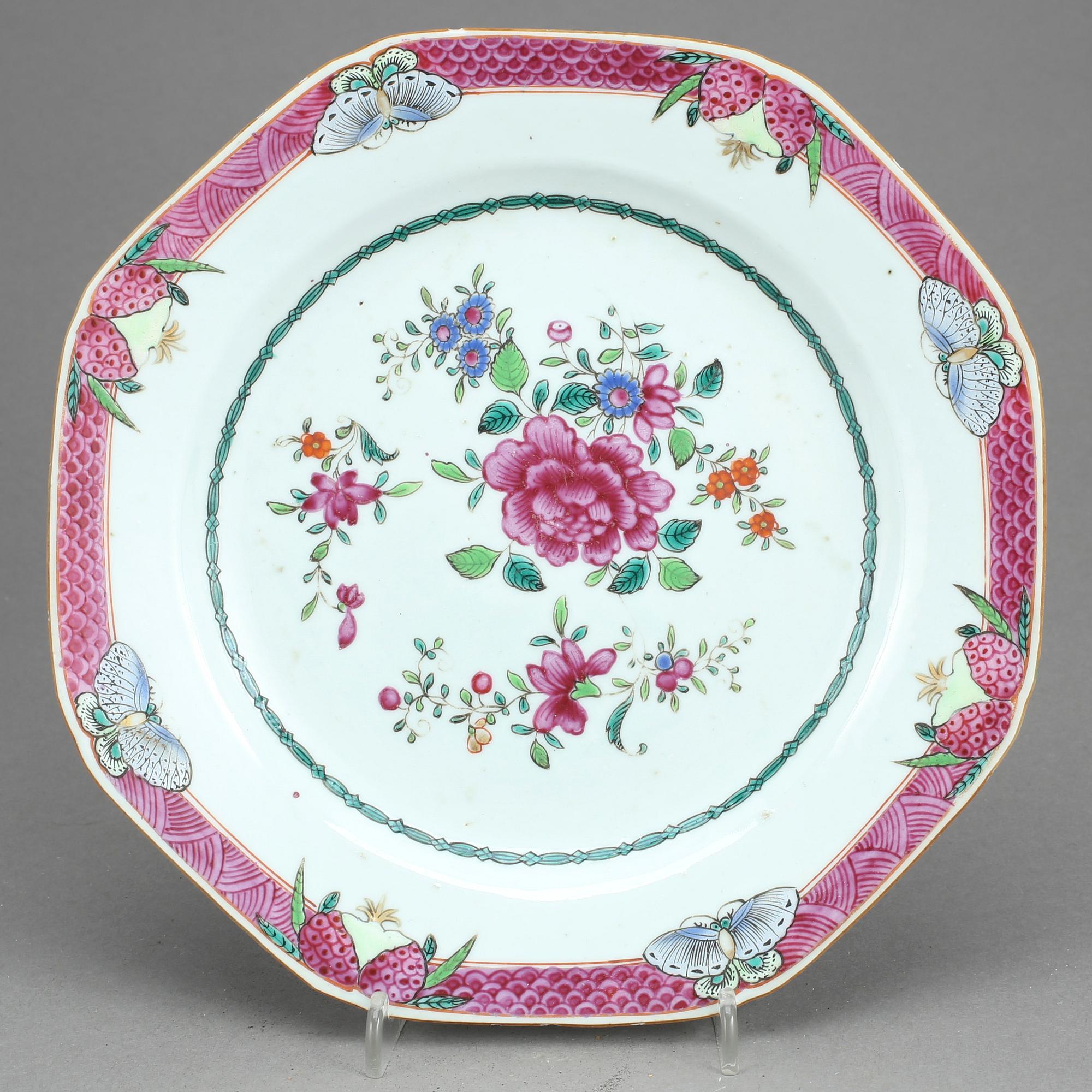 TALLRIK, porslin, Kina, Qianlong (1736-95).