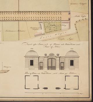 Carl Wilhelm Carlberg, ”Dessein til en tredubbel allée, projecterad at anläggas på Heden utom Drottnings-Porten i Götheborg”.