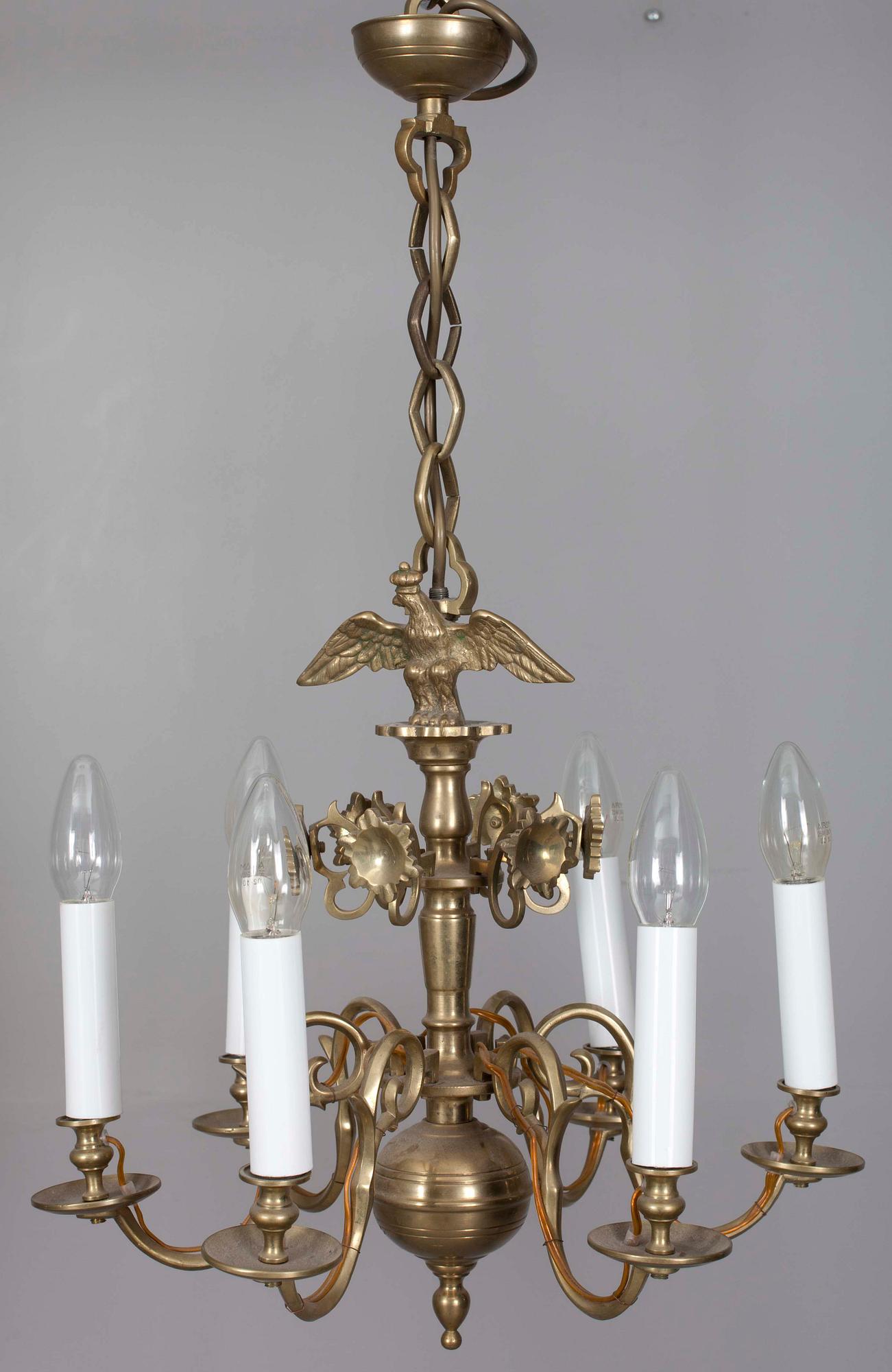 TAKKRONA. brons, barockstil, 1900-tal.
