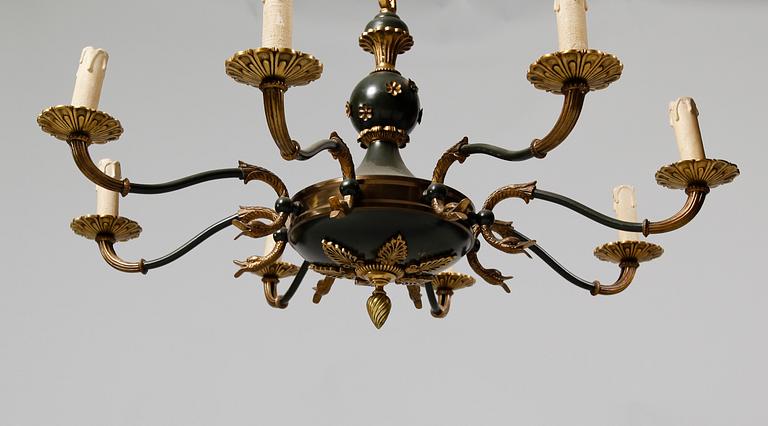 TAKKRONA, patinerad metall, 1900-talets mitt. H 64.