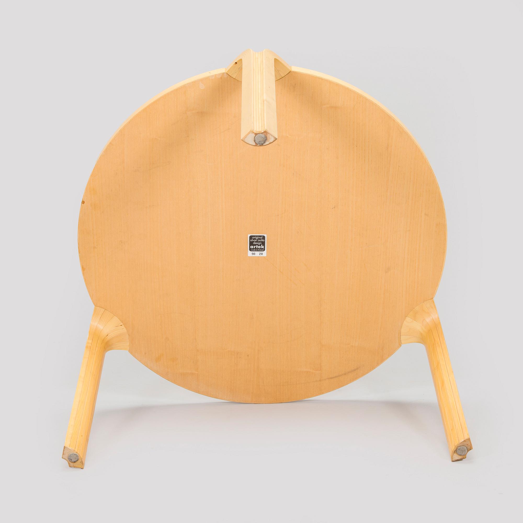 Alvar Aalto, coffee table, model X800D Artek 1998.