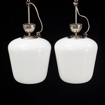 A pair of 1930's-40's ceiling lights.