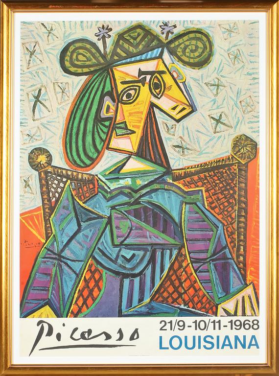 UTSTÄLLNINGSAFFISCH, Picasso, Louisiana, daterad 21/9-10/11-1968.