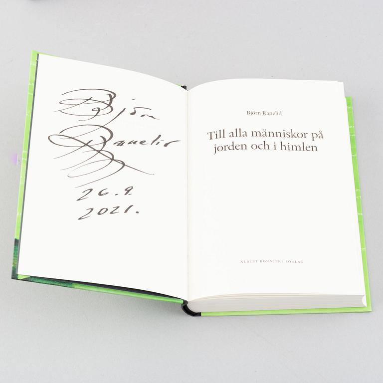 Björn Ranelid, books, 6 pcs, signed.