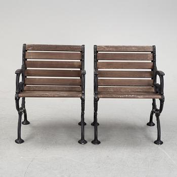 A pair of garden armchairs from Melins, second half of the 20th Century.