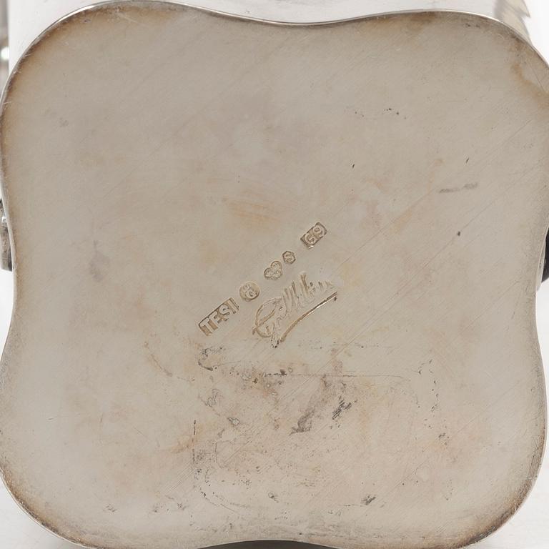 Tage Göthlin, cup with amethysts, silver, Tesi, Gothenburg, 1957.