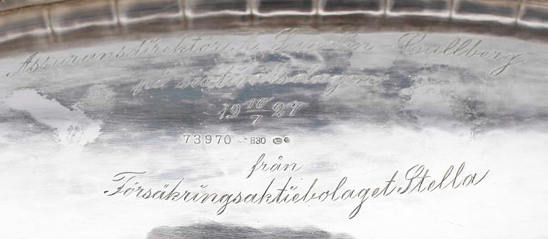 JARDINJÄR, silver, svenska importstämplar, 1920-tal. Vikt ca 1172 gram.