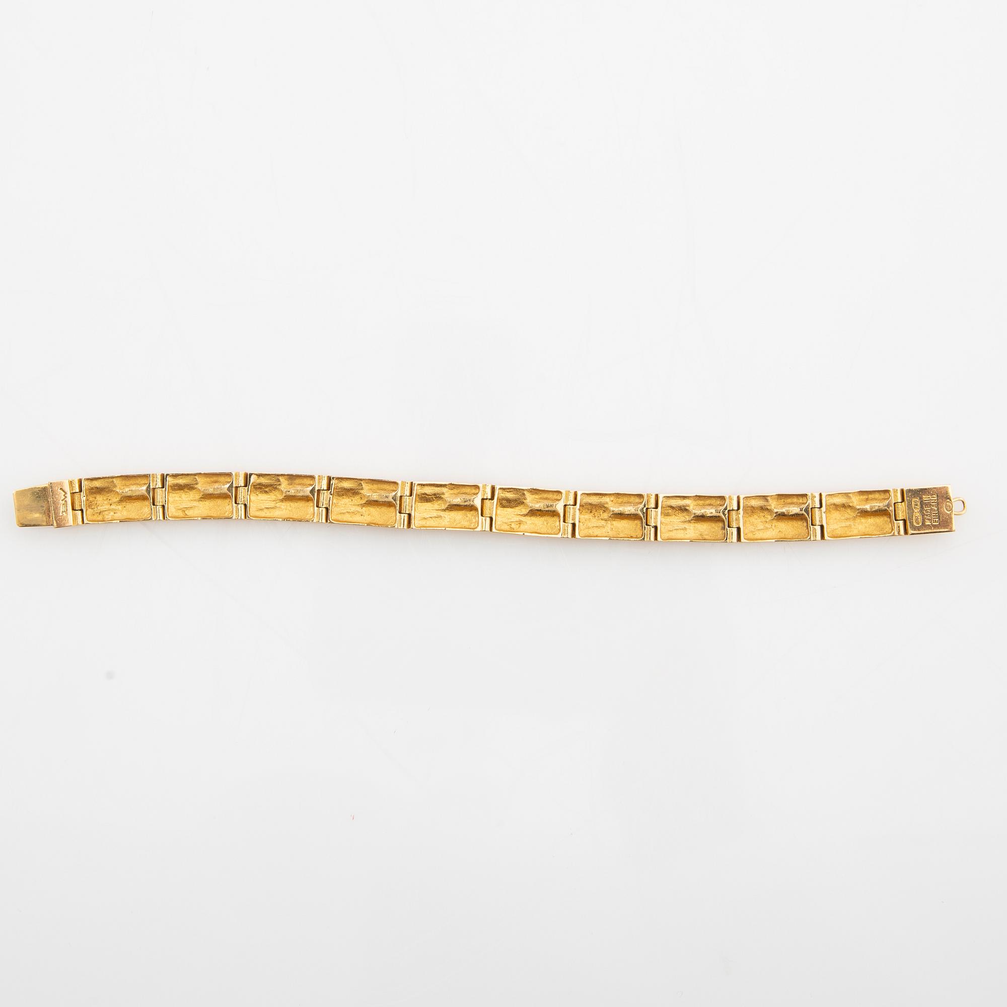 Björn Weckström, Bracelet "Kultaköngäs Cascade/Golden King Cascade" 18K gold, Lapponia.