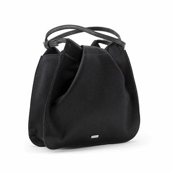 632. GUCCI, a black silk evening bag.