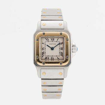 CARTIER, Santos, armbandsur, 24 x 23 (35) mm.