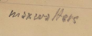 MAX WALTER SVANBERG, blyertsteckning, signerad.