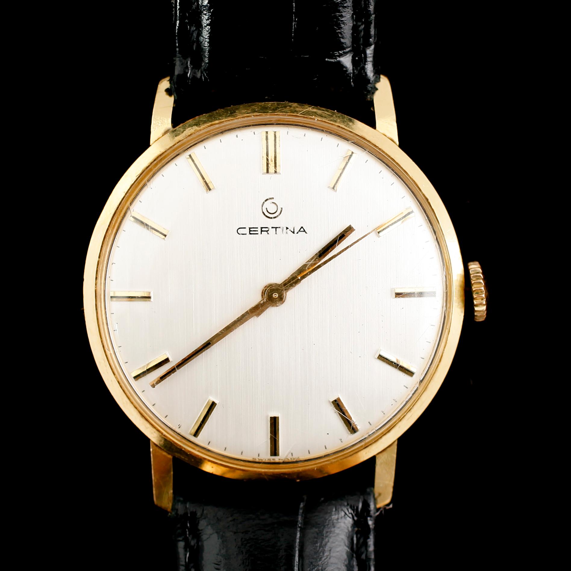ARMBANDSUR, 18 k guld, Certina, 1970-tal.