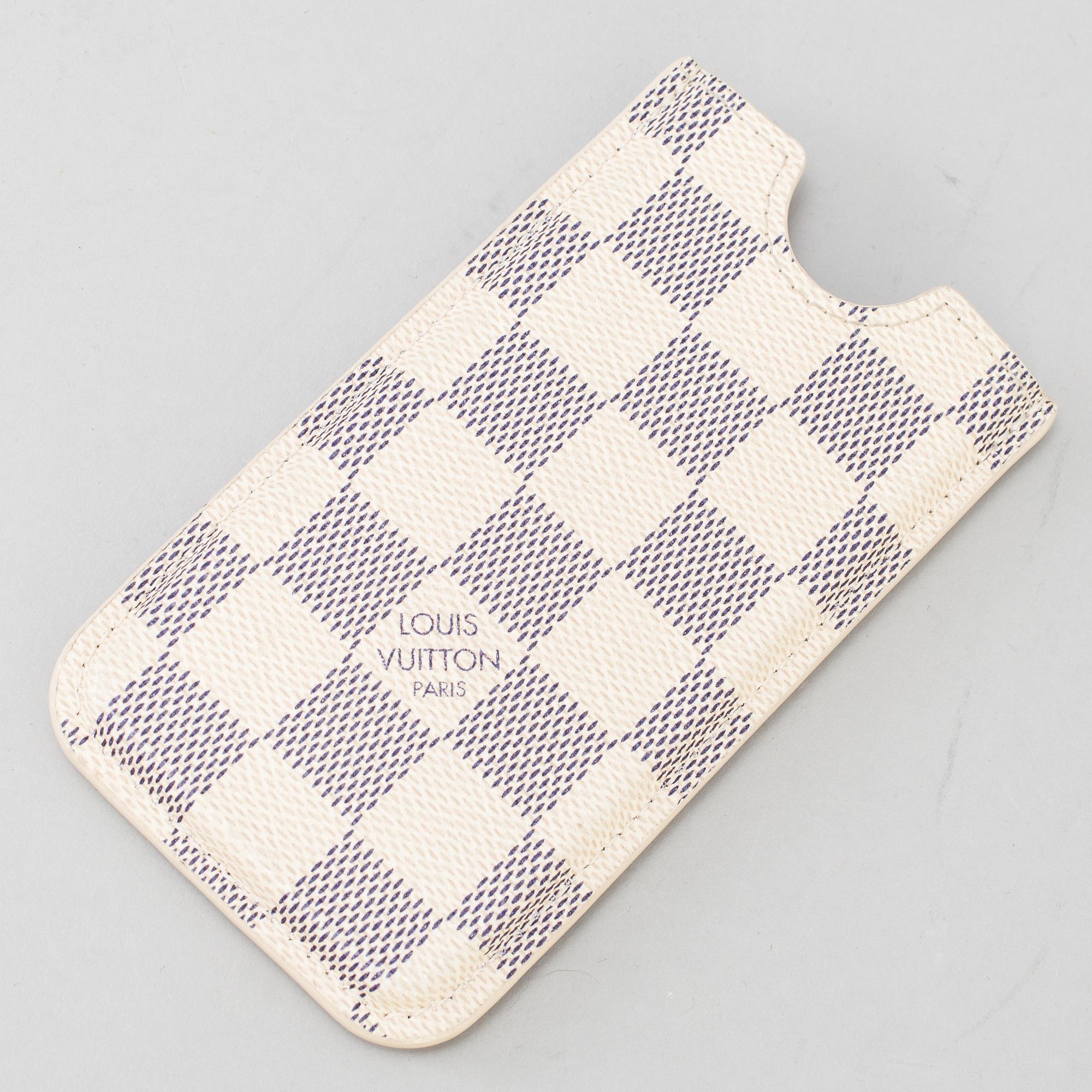 A Louis Vuitton phone case.
