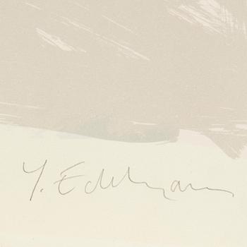YRJÖ EDELMANN, color lithograph, signed Y. Edelmann and numbered 142/150 in pencil.