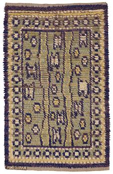 A CARPET, knotted pile, ca 225 x 138 cm, signed GH.WESTMAN, attributed to Hans (Gustaf) Westman.