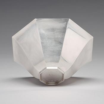 Wiwen Nilsson, an octagonal bell shaped sterling bowl, Lund Sweden 1945.