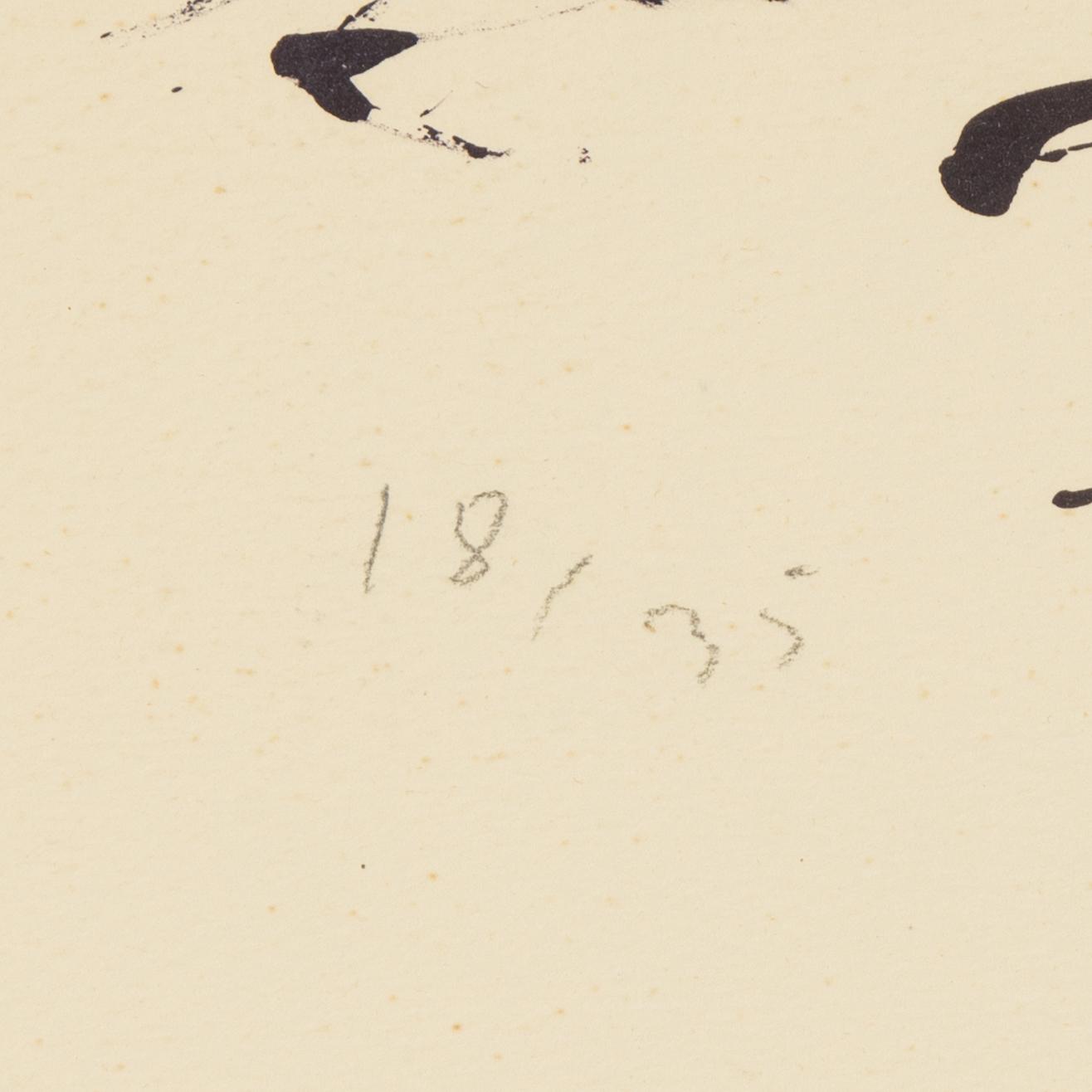 Asger Jorn, färglitografi, daterad 58 och numrerad 18/35 med blyerts.