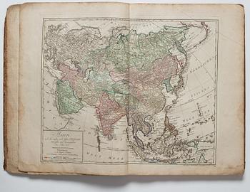 Atlas, Nürnberg 1797. med 34 kolorerade kopparstick.