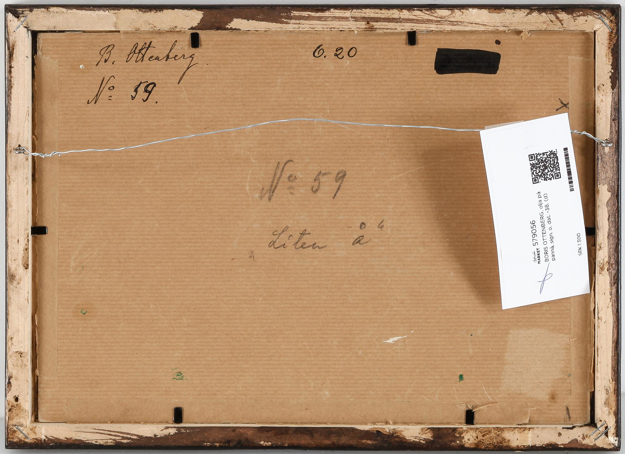 BORIS OTTENBERG, olja på pannå, sign. o. dat. -38.