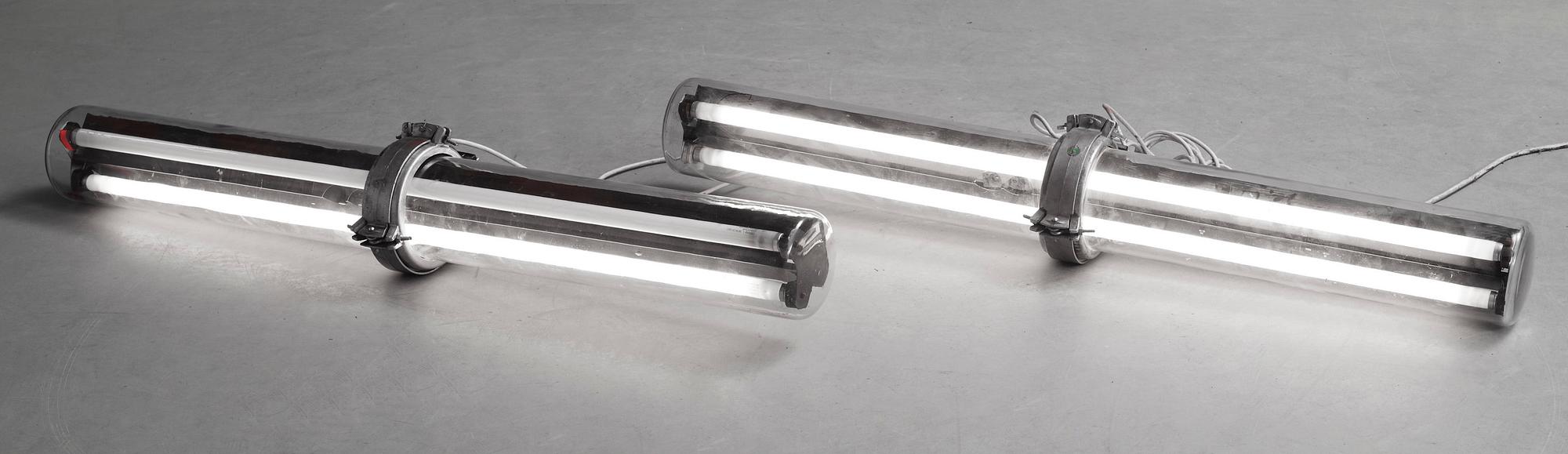 INDUSTRILAMPOR, ett par, Exator, 1950/60-tal.